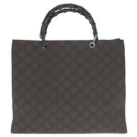 Borsa Tote Gucci Nylon Bamboo GG