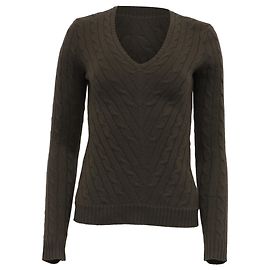 V-Ausschnitt-Pullover Ralph Lauren Black Label aus olivgrünem Kaschmir