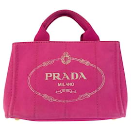Tote in tela Canapa con logo Triangle Prada