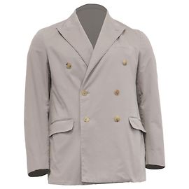 Polo Ralph Lauren Double-Breasted Blazer in Grey Cotton