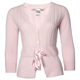 Diane Von Furstenberg, rosa Cardigan mit Schleife