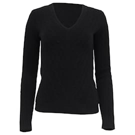 V-Ausschnitt-Pullover Ralph Lauren Black Label aus schwarzem Kaschmir