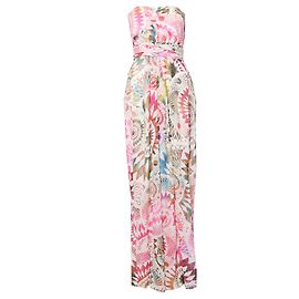 Matthew Williamson, Wickelkleid aus mehrfarbiger Seide, Größe UK12/M.