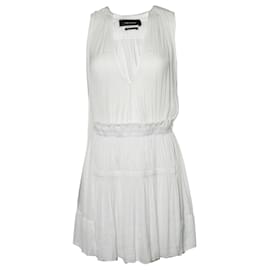 Isabel Marant, Weißes transparentes Kleid mit Rüschen
