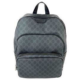 Gucci GG Supreme Medium Day Rucksack Grau Schwarz
