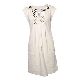 Diane Von Furstenberg Diane von fustenberg, Abito beige senza maniche