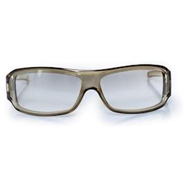 Gucci, lunettes de soleil vintage shield Oliver green