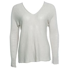 Vince, Strickoberteil mit V-Ausschnitt in Beige