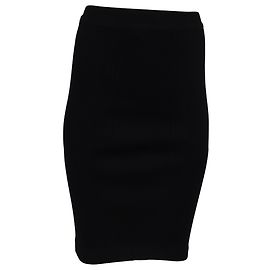 Falda lápiz acanalada Herve Leger en rayón negro