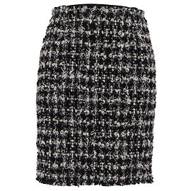 Falda lápiz de tweed bouclé Lanvin en lana multicolor