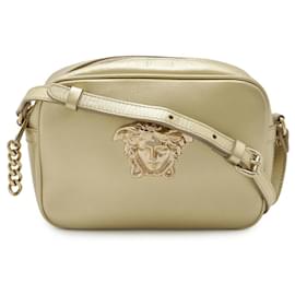 Borsa a tracolla in pelle Versace Oro metallizzato