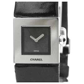 Chanel Matelasse Steel Leather Quartz Damenuhr H0116