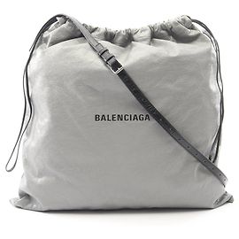 Borsa a tracolla in pelle grigia Balenciaga