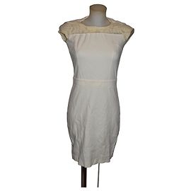 Autre Marque Vestido de Encaje Blanco Blugirl Blumarine