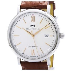 Orologio automatico da uomo IWC Portofino Steel Leather IW356517