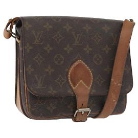 LOUIS VUITTON Monogram Cartouchiere MM Sac à bandoulière M51253 LV Auth 180623