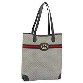 Borsa GUCCI Micro GG Supreme Sherry Line PVC Navy Gold 002 904 0131 Auth 181396