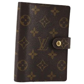 LOUIS VUITTON Monogram Agenda PM Day Planner Cover R20005 LV Auth BA12752