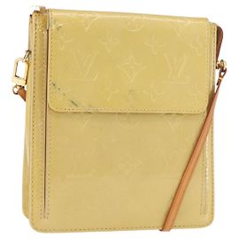 LOUIS VUITTON Monogram Vernis Motto Bolsa de Accesorios Beige M91136 LV Auth 181309
