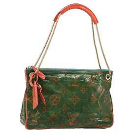 LOUIS VUITTON Bonbon Richard Prince Pochette Bag Green M95748 LV Auth 180342A