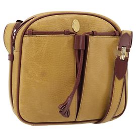 Borsa a Spalla CARTIER Must Line Pelle Oro Giallo Auth BA12956