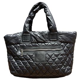 Chanel Gesteppte Nylon Tote Bag Schwarz