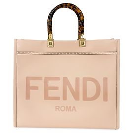 Fendi Sunshine Shopper Tote Whipstitch Leather Medium