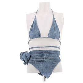 Magda Butrym Bikini estampado denim