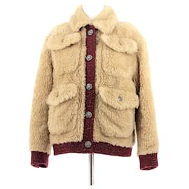 Giacca in finta pelliccia beige - Chanel