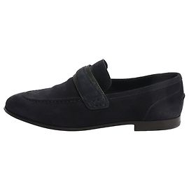 Brunello Cucinelli Mocassini in scamosciato blu navy monili - taglia EU 36