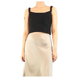 Khaite Black Audra Crop Top - Größe UK 10