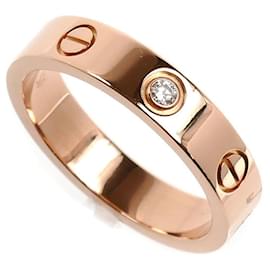 Cartier Mini Love Ring aus 18K Roségold und Diamanten