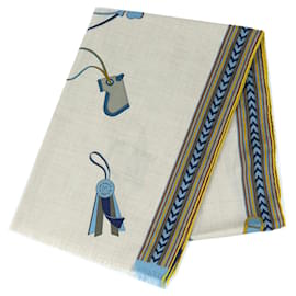 Hermès Sciarpa in seta e cashmere Bridles and Charms Hermes