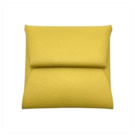Portefeuille de pièces Bastia d'Hermès en Jaune Naples