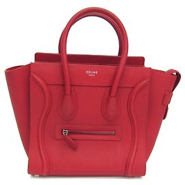 Céline Borsa Celine Luggage Micro Shopper in rosso