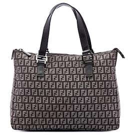 Tote in tela Zucchino marrone Fendi