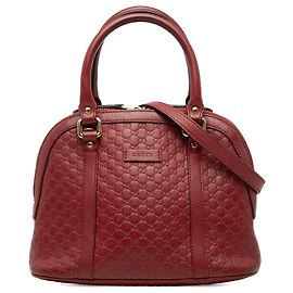 Borsa Gucci Red Mini Microguccissima Dome Satchel
