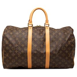 Louis Vuitton Marrone Monogram Keepall 45