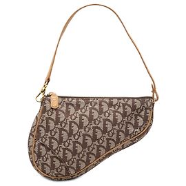 Pochette Saddle Mini Diorissimo in tela marrone Dior