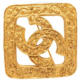 Spilla Chanel Gold CC placcata oro e diamanti