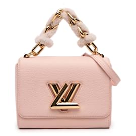 Louis Vuitton Pink Taurillon Shearling Braided Handle Twist PM