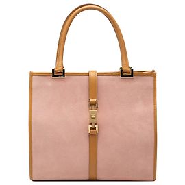 Borsa Jackie in scamosciato rosa Gucci