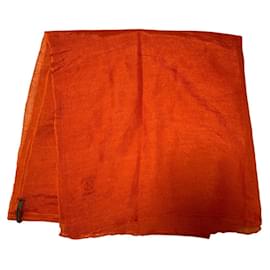 Stola trasparente in cashmere e seta Hermès Arancione