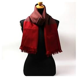 Hermès Stola rettangolare rosso vino Hermes