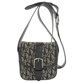 Bolso de hombro de lona con estampado Trotter Christian Dior