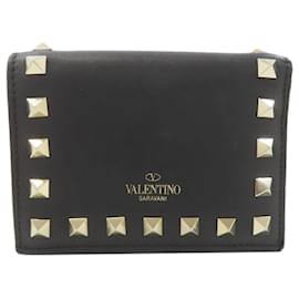 Valentino Rockstud Bi-fold Leather Wallet for Women - Valentino Garavani