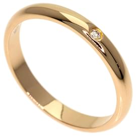 Anillo de banda en oro rosa Cartier con diamante