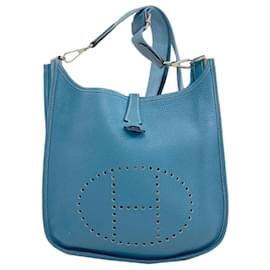 Hermès Borsa a tracolla Hermes Evelyne 3 PM Blue Jean
