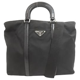 Borsa 2-Way in nylon nero di Prada