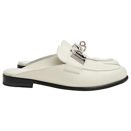 Mules Iota Hermès in pelle bianca